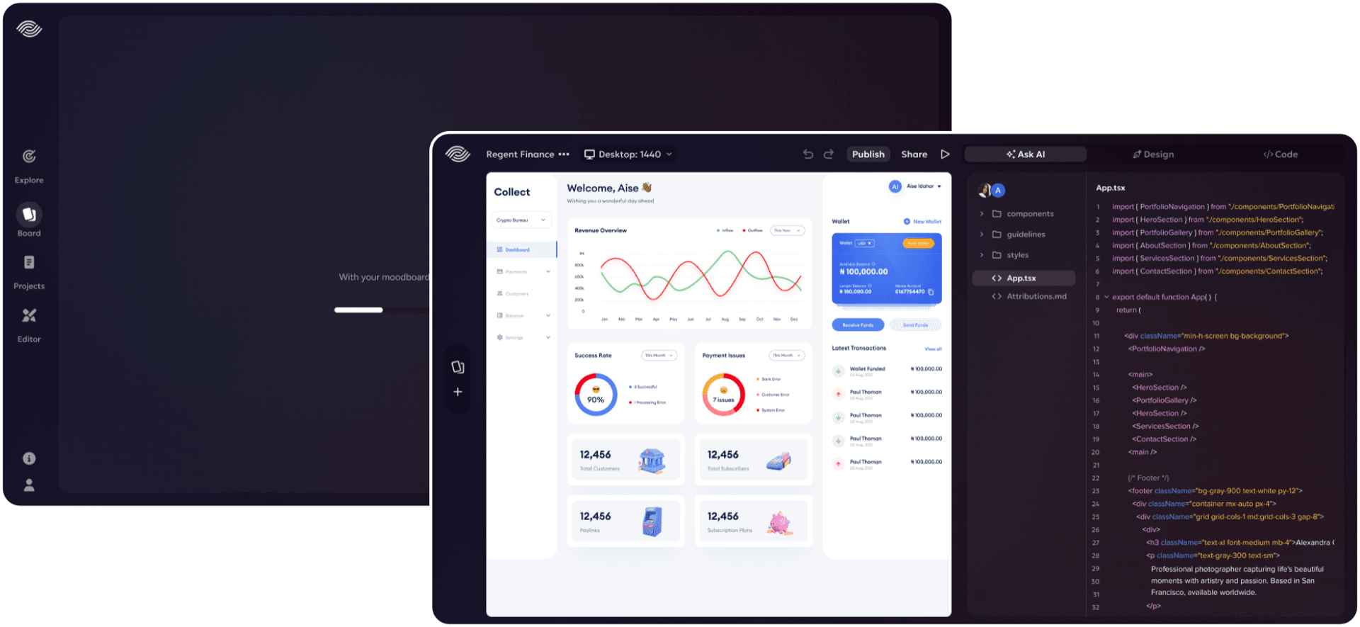 Editable UI, second view
