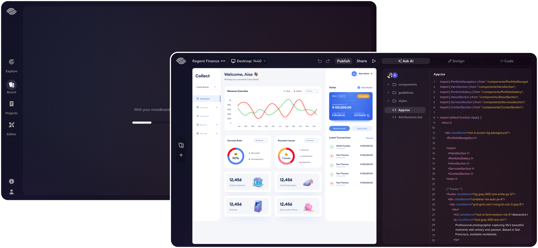 Editable UI, second view